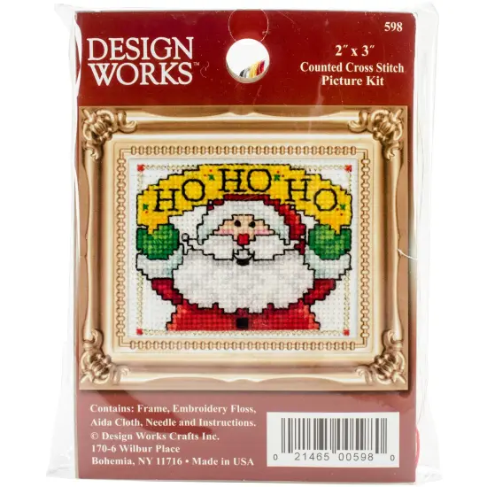 Design Works Counted Cross Stitch Kit 2"X3"-Ho Ho Ho {1}
