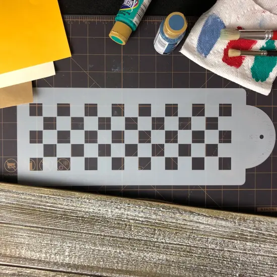 Checkerboard Cake Stencil Side | C721 by Designer Stencils | Stencils for Royal Icing, Airbrush, Dusting Powder | {6}