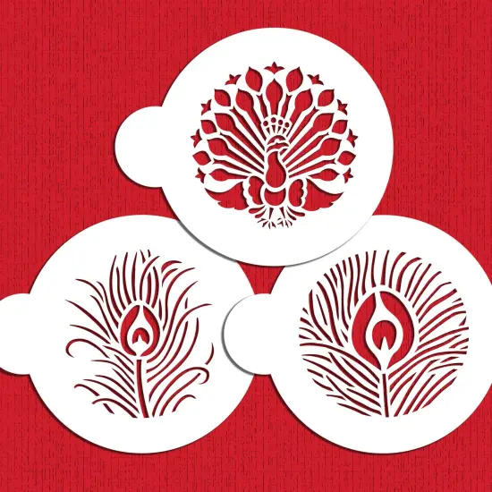 Peacock Cookie Stencil Set | C755 by Designer Stencils | Cookie Decorating Tools | {6}