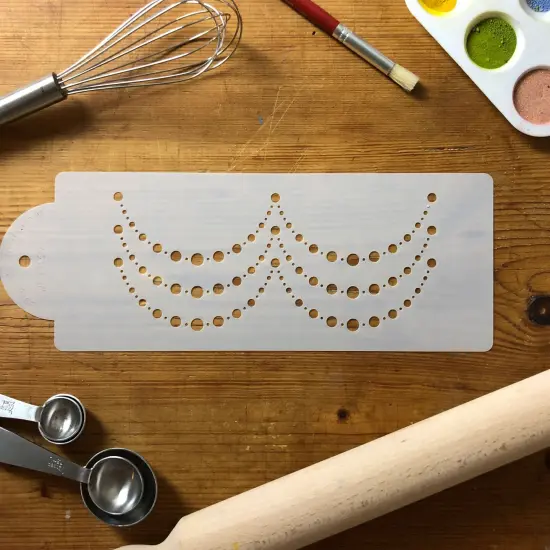 Ella's Pearls Cake Stencil | C839 by Designer Stencils | Stencils for Royal Icing, Airbrush, Dusting Powder | {3}