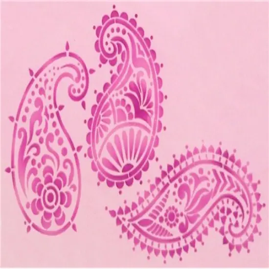 Jaipur Paisley Cake Stencil Set | C732 by Designer Stencils | Stencils for Royal Icing, Airbrush, Dusting Powder | {2}