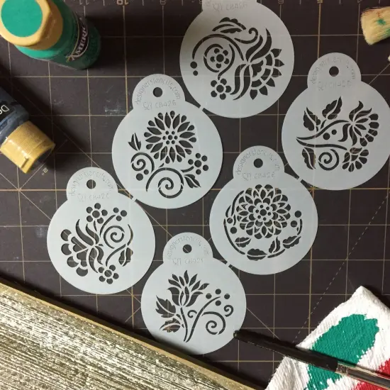 Crewel Flowers Cookie Stencils | C842 by Designer Stencils | Cookie Decorating Tools | {4}