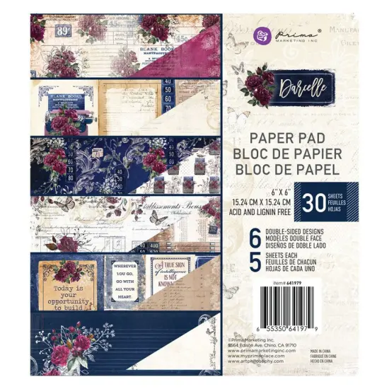 Prima Marketing Inc Darcelle Collection 6x6 Paper Pad - 30 Sheets - 655350641979 {1}