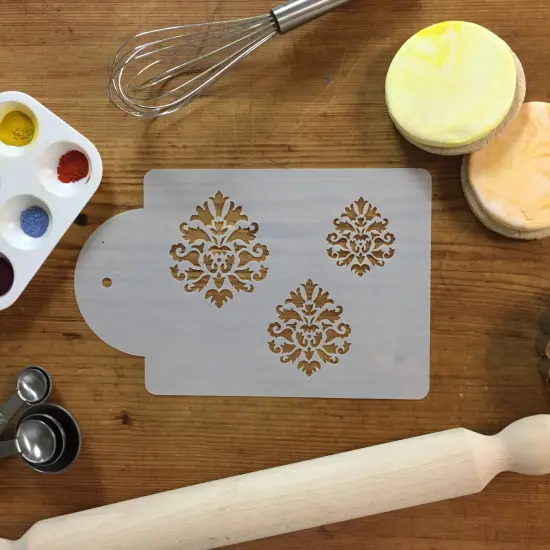 Royal Damask Icon Cake Stencil Set | C733 by Designer Stencils | Cake Decorating Tools | {3}