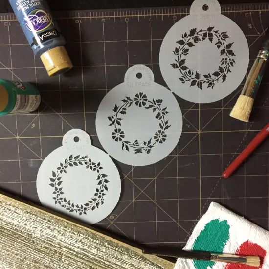 Flower Chain Cookie Stencil Set | C847 by Designer Stencils | Cookie Decorating Tools | Baking Stencils for Royal Icing, Airbrush, Dusting Powder | Reusable Plastic Food Grade Stencil for Cookies | Easy to Use & Clean Cookie Stencil {4}