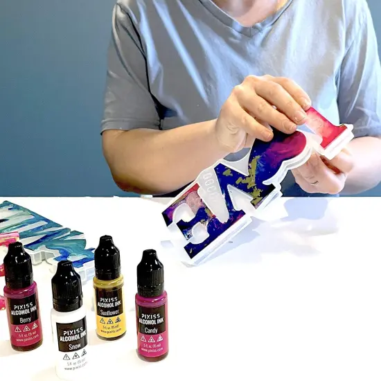 Pixiss Epoxy Resin Easy Mix 1:1 8-Ounce Kit Crystal Clear Casting Resin {5}