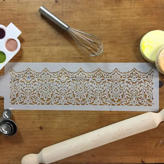 Victorian Lace Cake Stencil Border | C741 by Designer Stencils | Cake Decorating Tools | {5}