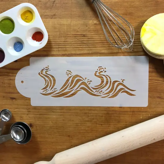 Waves Cake Stencil | C711 by Designer Stencils | Cake Decorating Tools | {3}