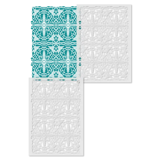 Spanish Lace All Over Wall Stencil | 3706 by Designer Stencils | Pattern Stencils | Reusable Stencils for Painting | Safe & Reusable Template for Wall Decor | Try This Stencil Instead of a Wallpaper | Easy to Use & Clean Art Stencil Pattern {4}
