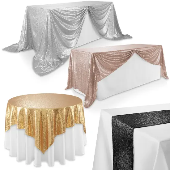 Lann's Linens Sequin Tablecloths, Overlay Covers and Table Runners {7}