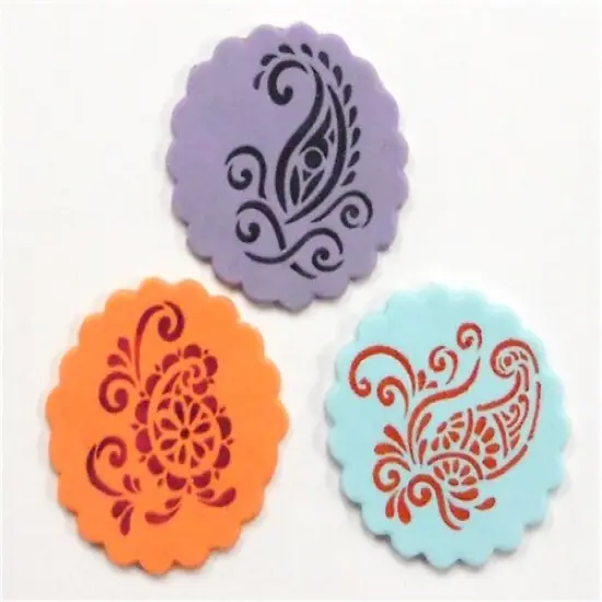 Silk Paisley Cookie Stencil Set | C802 by Designer Stencils | Cookie Decorating Tools | {2}