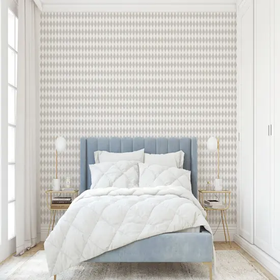 Small Harlequin Wallpaper Design Wall Stencil | 2696 by Designer Stencils | Pattern Stencils | Reusable Stencils for Painting | Safe & Reusable Template for Wall Decor | Try This Stencil Instead of a Wallpaper | Easy to Use & Clean {3}