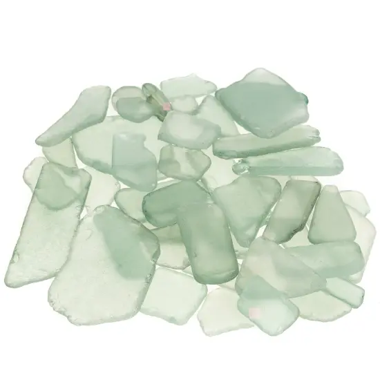 Sea Glass 11 Ounces Olive Green Sea Glass - Bulk Seaglass Pieces for Beach Decor & Crafts {1}
