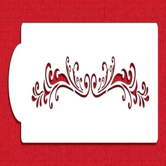 Florentine Mini Scroll Cake Stencil | C811 by Designer Stencils | Cake Decorating Tools | {2}