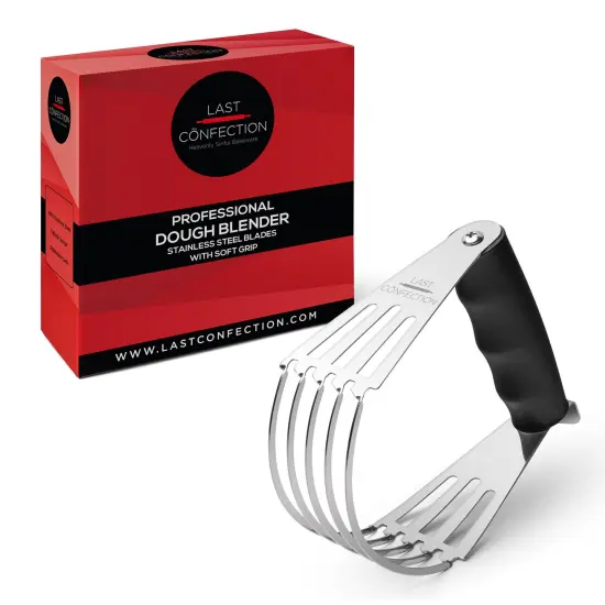 Last Confection Pastry Blender Dough Cutter - Soft Grip Handle & Stainless Steel Blades - Professional Flour Mixer for Pasta, Pie Crust and Cake {3}