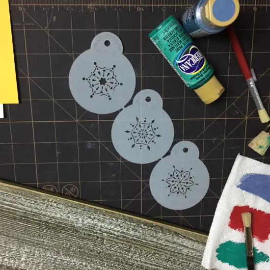 Mini Jeweled Snowflakes Cookie & Cupcake Stencil | C792 by Designer Stencils | Cookie Decorating Tools | {3}