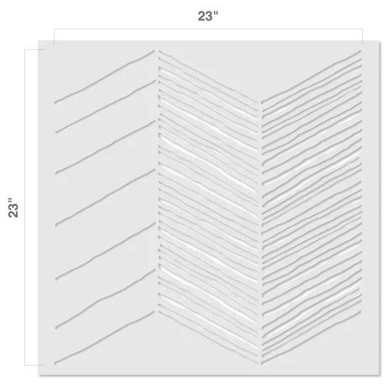 Embossing Handpainted Chevron Wall Stencil | 3757E by Designer Stencils | Pattern Stencils | Reusable Stencils for Painting | Safe & Reusable Template for Wall Decor | Try This Stencil Instead of a Wallpaper | Easy to Use & Clean Art Stencil Pattern {2}