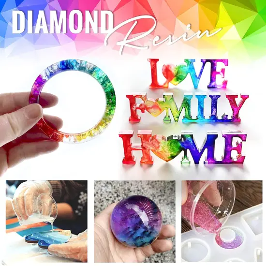 Pixiss Epoxy Resin Easy Mix 1:1 17 Ounce Kit Crystal Clear Casting Resin {4}