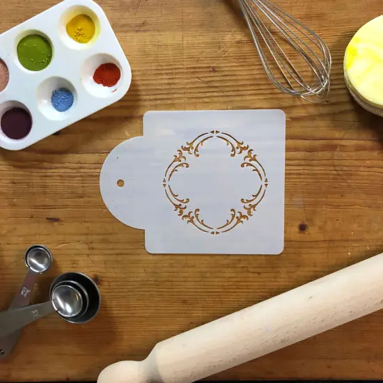 Royal Damask Cake Stencil Tier #1 | C710 by Designer Stencils | Cake Decorating Tools | {4}