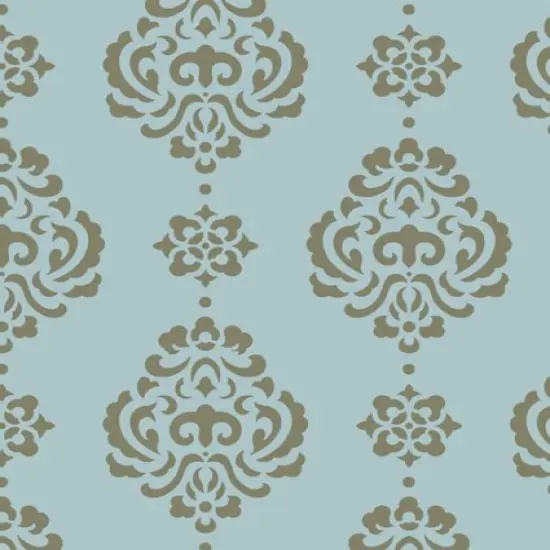 Large Rosie Damask All Over Wall Stencil | 3725 by Designer Stencils | Pattern Stencils | Reusable Stencils for Painting | Safe & Reusable Template for Wall Decor | Try This Stencil Instead of a Wallpaper | Easy to Use & Clean Art Stencil Pattern {1}