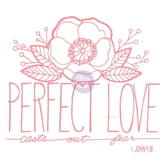 Prima Marketing Inc Creating In Faith: Rub-On 7" Rose Gold Perfect Love 655350980566 {2}