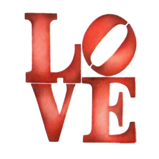 LOVE Sculpture Cookie Stencil Set | C706 by Designer Stencils | Cookie Decorating Tools | Baking Stencils for Royal Icing, Airbrush, Dusting Powder | Reusable Plastic Food Grade Stencil for Cookies | Easy to Use & Clean Cookie Stencil {4}