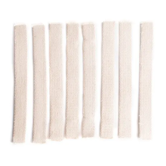 3/4" Wide Flat Cotton Oil Lamp Lantern Replacement Wicks Pack of 8 {1}