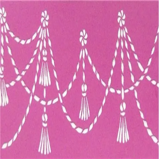 Tassel Swag Cake Stencil Side | C766 by Designer Stencils | Cake Decorating Tools | {3}