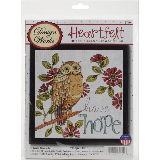 Design Works Counted Cross Stitch Kit 10"X10"-Heartfelt Have Hope {1}