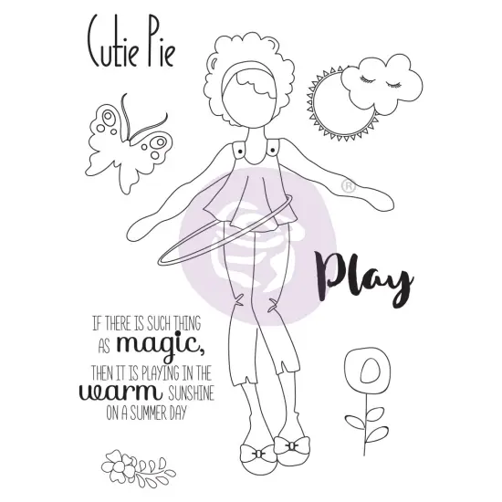 Prima Marketing Inc Julie N Doll Stamps - Mandy - Sheet Size 5.25x8 - Total 8 Pcs 655350913175 {1}