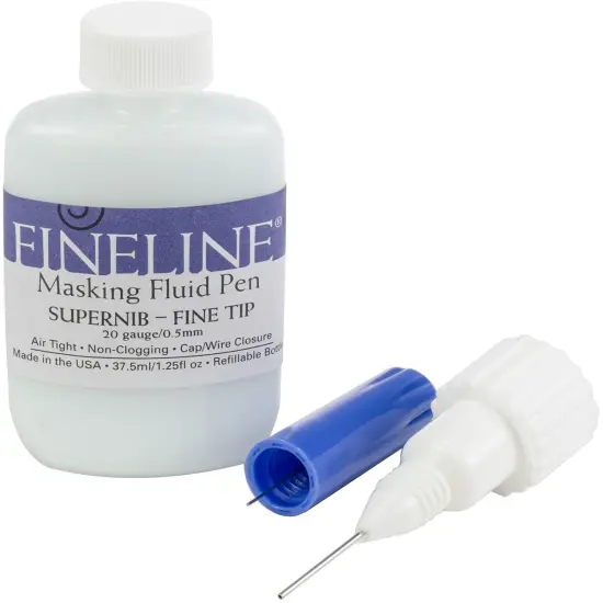 Multipack of 3 - Fineline 20 Gauge Applicator & Bottle W/Masking Fluid-1.25oz {3}