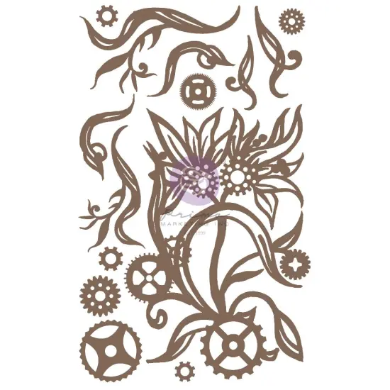 Prima Marketing Inc Finnabair Decorative Chipboard - Steampunk Blooms - 14 Pcs 655350968922 {1}