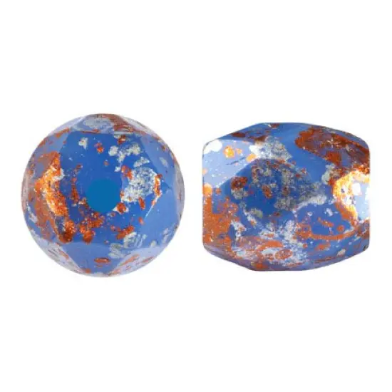 Baros Par Puca&reg; Czech glass bead, Frost Blue Lagoon Tweedy, 10 grams {1}