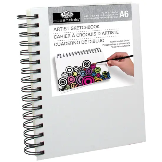 Royal Langnickel essentials(TM) Canvas Cover Sketchbook-4.1"X5.8" {1}
