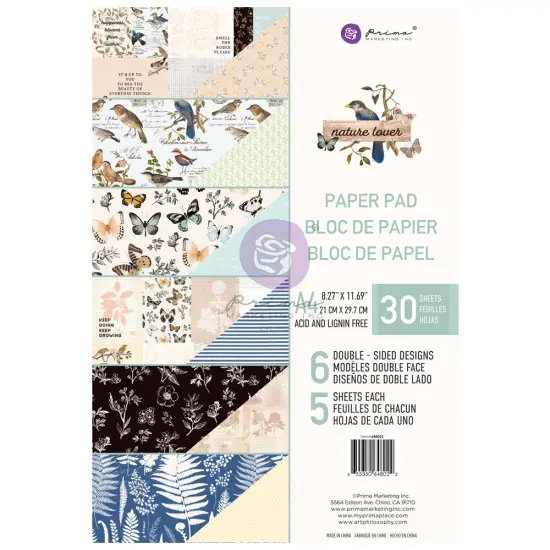 Prima Marketing Inc Nature Lover Collection A4 Paper Pad - 30 Sheets 655350648022 {1}