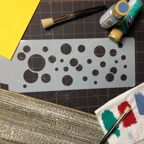 Floating Bubbles Cake Stencil Side | C704 by Designer Stencils | Cake Decorating Tools | {4}