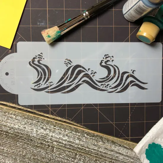 Waves Cake Stencil | C711 by Designer Stencils | Cake Decorating Tools | {4}