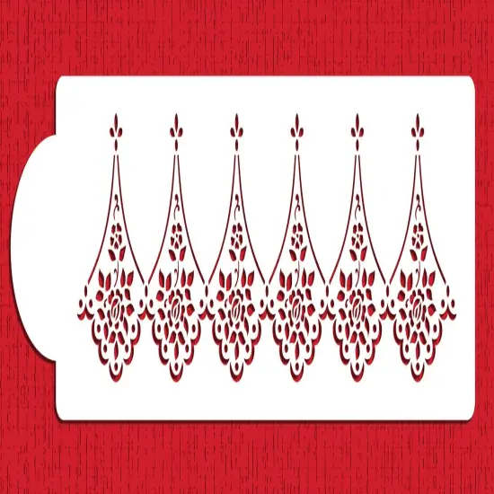 Alencon Lace Cake Stencil Companion | C761 by Designer Stencils | Cake Decorating Tools | {2}