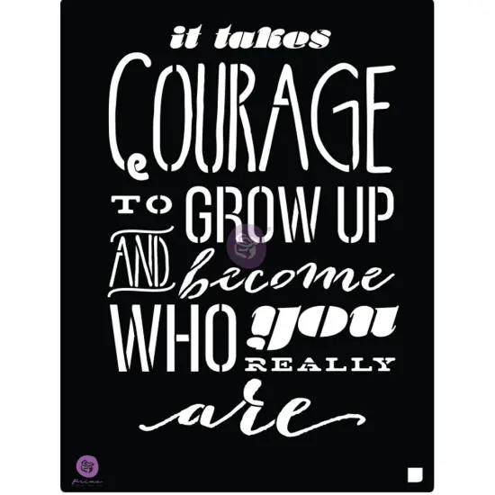 Prima Marketing Inc 8x10 Stencil - Courage 655350587154 {1}