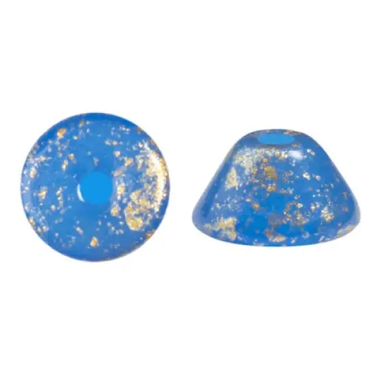 Konos Par Puca&reg; Czech glass bead, Frost Blue Lagoon Splash, 10 grams {1}