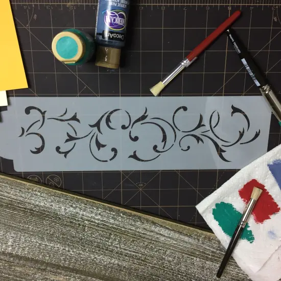 French Swirl Cake Stencil Side | C767 by Designer Stencils | Cake Decorating Tools | {5}