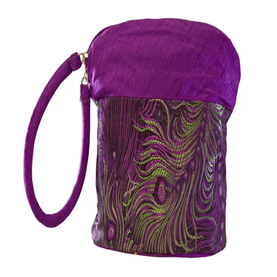 HiyaHiya Small Project Bag for Knit and Crochet - Purple Feather Multicolor {1}