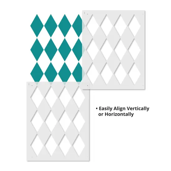Large Harlequin Wallpaper Wall Stencil | 2730 by Designer Stencils | Reusable Stencils for Painting | {5}