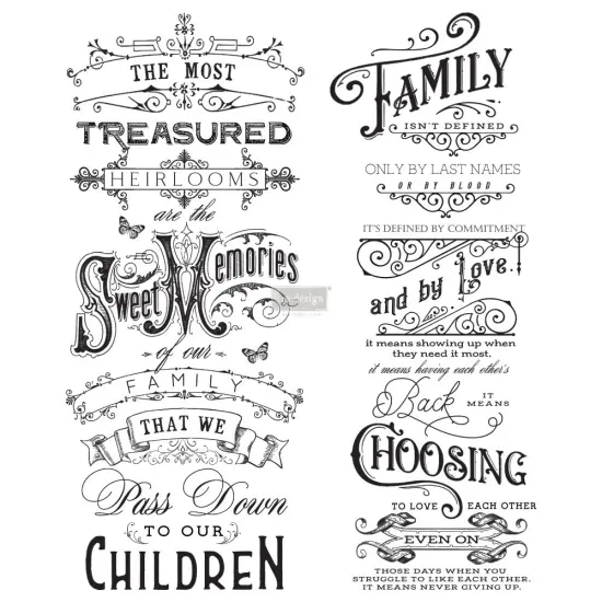 Redesign Decor Transfers Family Heirlooms 24"x29" 655350644154 {1}