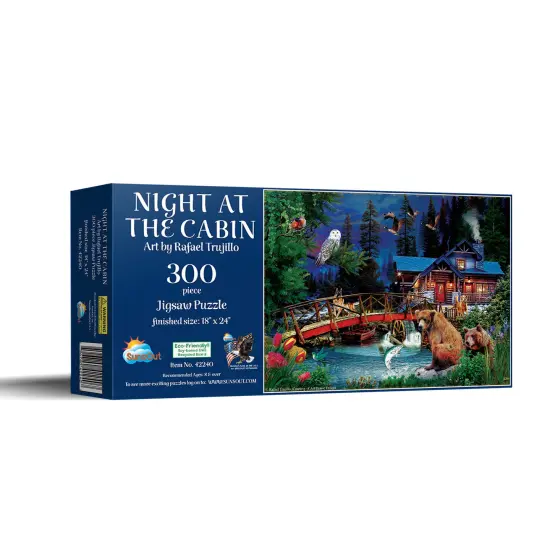 Sunsout Night at the Cabin 300 pc Jigsaw Puzzle 42240 {3}