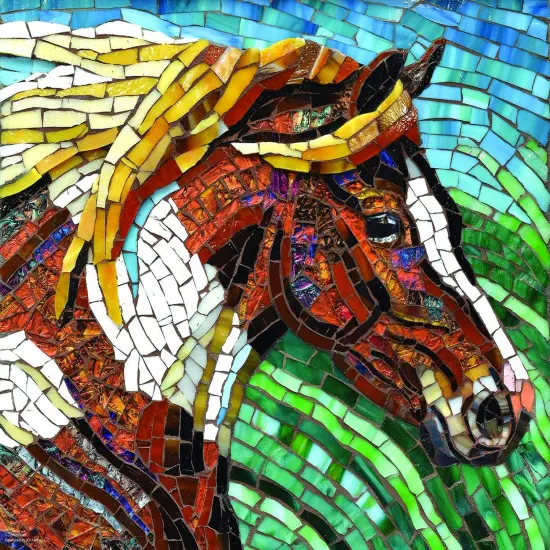 Sunsout Stained Glass Horse 1000 pc Jigsaw Puzzle 70701 {1}