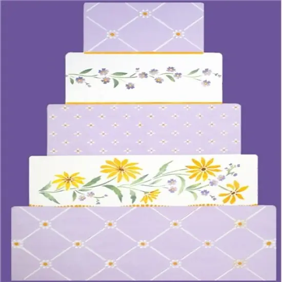 Forget Me Not Cake Stencil Side | C548 by Designer Stencils | Stencils for Royal Icing, Airbrush, Dusting Powder | {4}