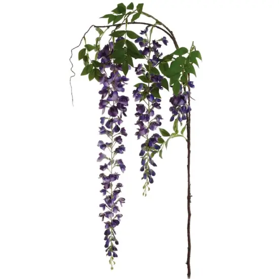 12-Pack Purple Wisteria Spray with Silk Flowers & Foliage - Elegant Artificial Floral Stems for Home D&eacute;cor & Arrangements - Floral Home by Artificial Flowers {1}