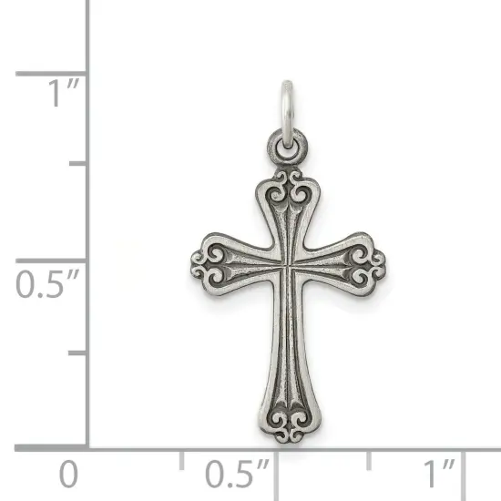Sterling Silver Cross Charm Jewerly 21mm x 14mm {2}