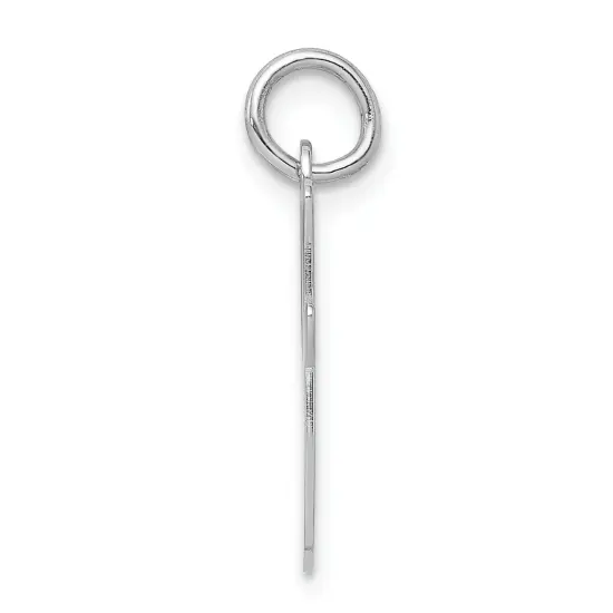 Sterling Silver Medium Script Initial Letter I Charm Jewerly 18mm x 8mm {4}